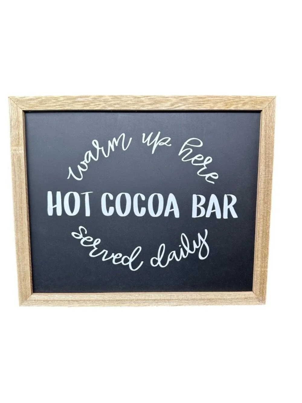 Hot Cocoa Bar Wall Sign Farmhouse Kitchen Decor Chalkboard Winter Wall Art